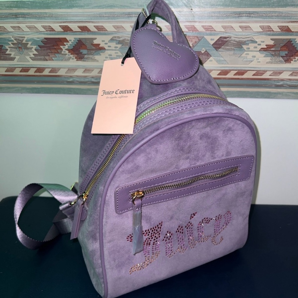 Juicy couture purple velour backpack
